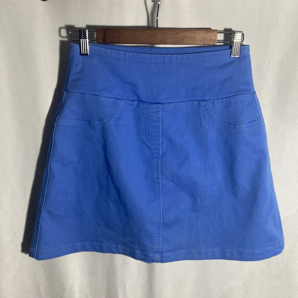 TEEZHER blue built in shorts stretchy pull on skort skirt S